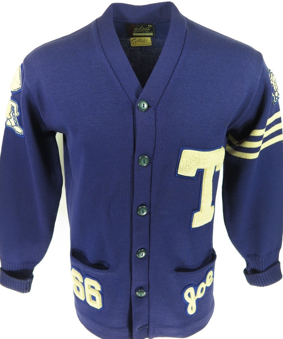 Vintage 30s N Patch Letterman Sweater 38 S or Medium Navy Wool | The ...