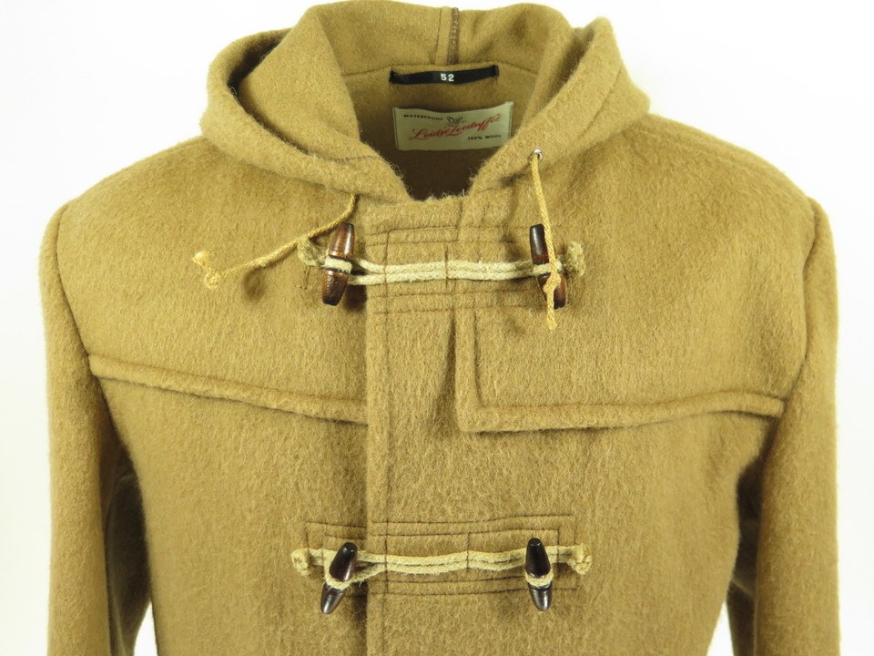 Vintage 80s Leidse Feeduffel Duffle Overcoat Mens 52 or XL Deadstock