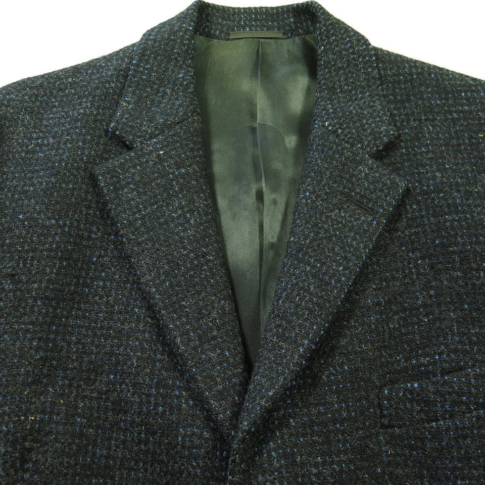 Vintage 60s Harris Tweed Champion Sport Coat Mens 38 3 Button Wool ...