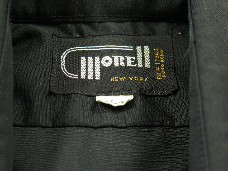 Vtg 70s Morell Black Formal Tuxedo Ruffle Dress Shirt Mens 15 1/2- 33 ...