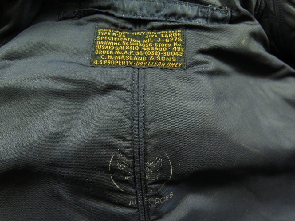 Vintage 50s Type N-2A Snorkel Jacket Mens L Heavy Flying