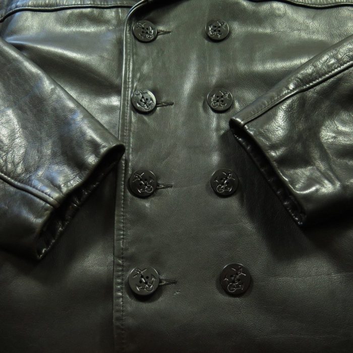 Schott-black-pea-jacket-H01N-7
