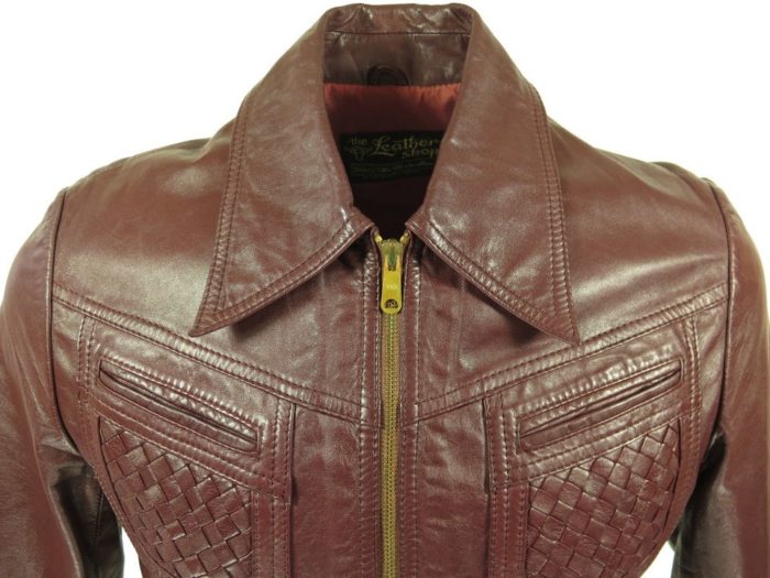 Vintage 70s Maroon Leather Jacket Mens 40 Sears the Leather Shop | The ...