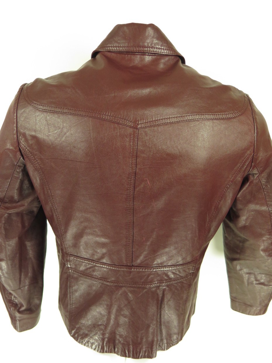 Vintage 70s Maroon Leather Jacket Mens 40 Sears the Leather Shop | The ...