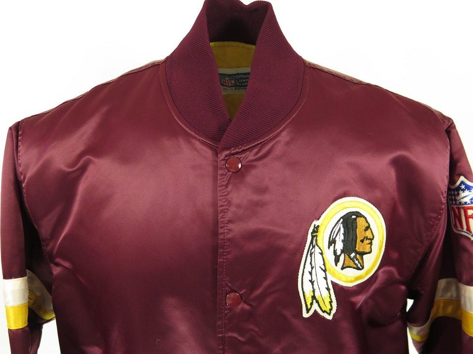 Satin Full-Snap Washington Redskins Burgundy Jacket - Jackets Masters