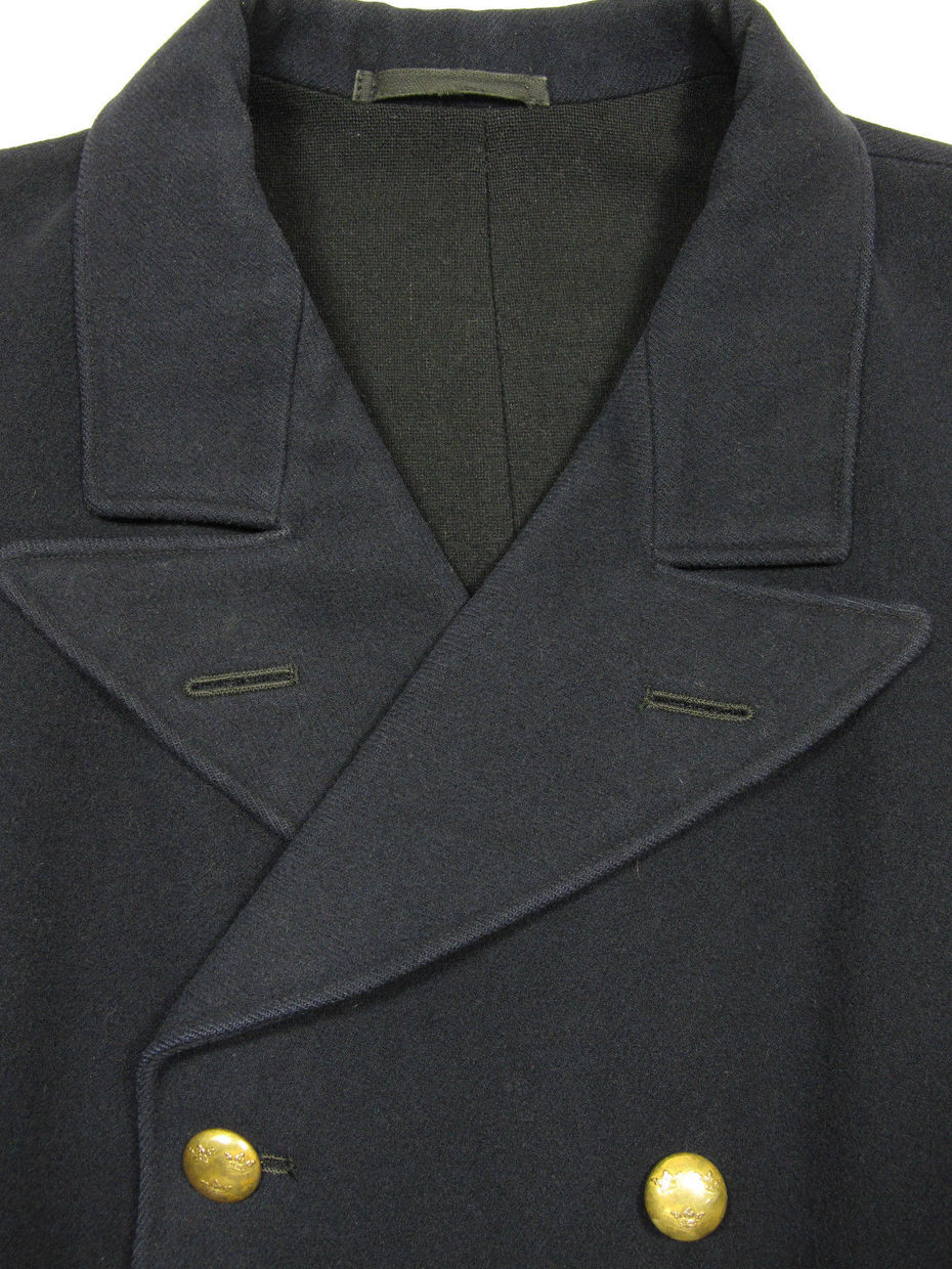 Vintage 50s Swedish Air Force Coat 44 Short Wool Overcoat MCB ...