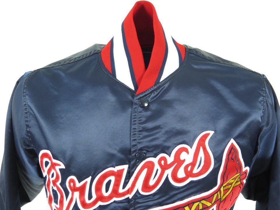 Vtg 80s Wilson MLB Atlanta Braves Shiny Satin Jacket Mens 38 | The ...