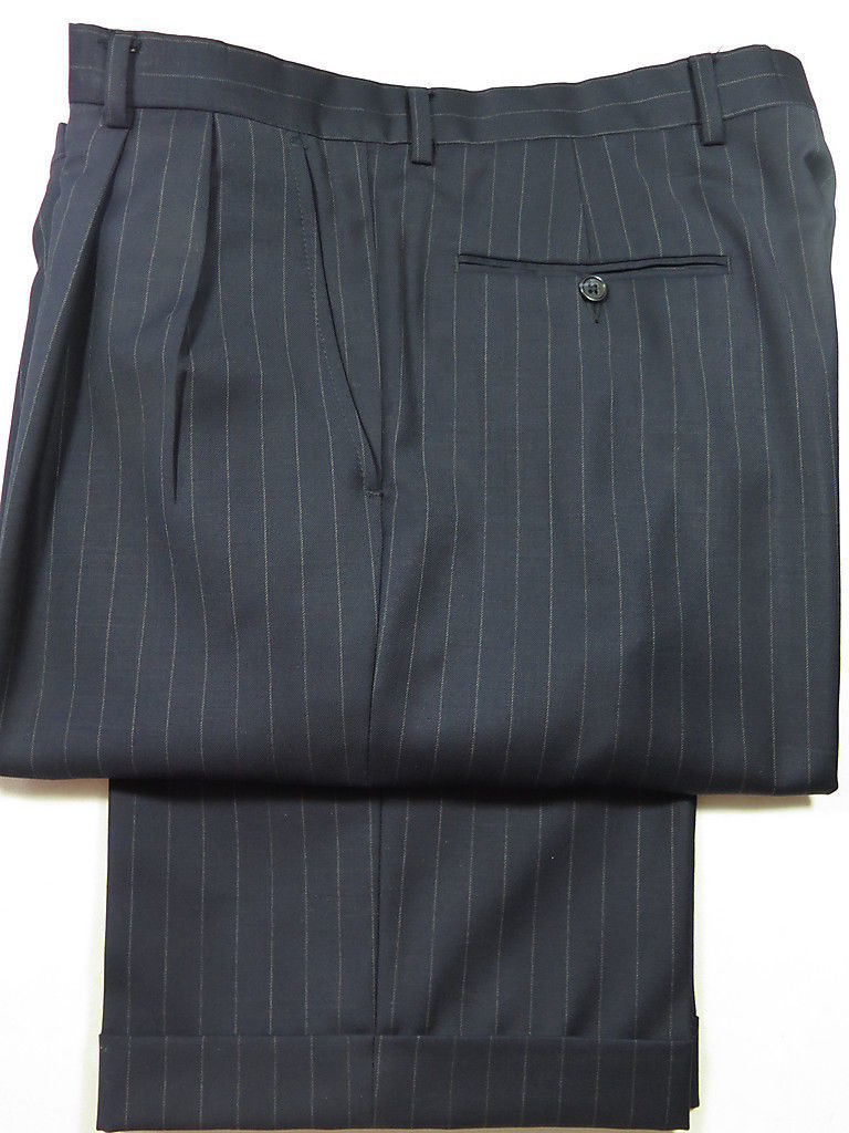 Hart Schaffner Pinstripe Blue Suit Jacket 42 L Pants 36 x 30 NEW | The ...