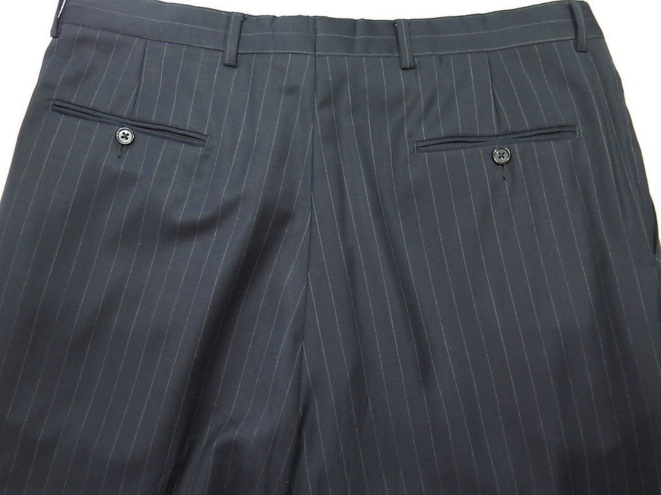 Hart Schaffner Pinstripe Blue Suit Jacket 42 L Pants 36 x 30 NEW | The ...