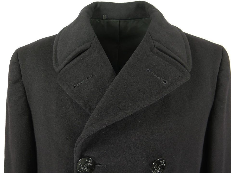 Vintage 40s US Navy Peacoat Melton Wool Medium Short Stenciled | The ...