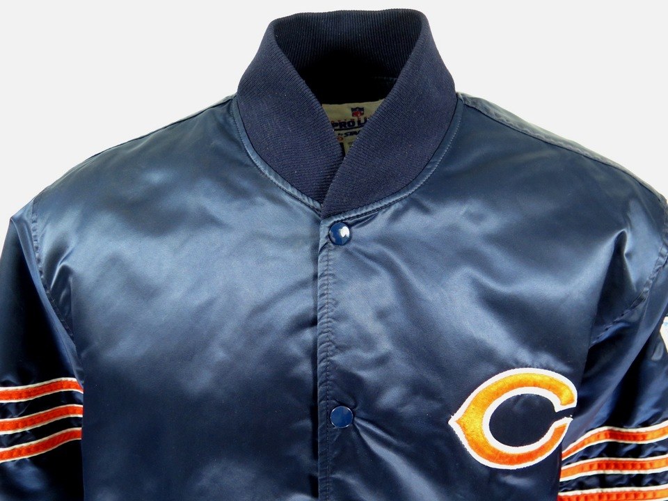 Vtg 80s Starter Proline NFL Chicago Bears Football Satin Jacket Mens XL ...