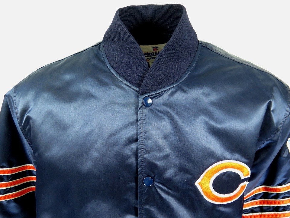 Homage x Starter Chicago Bears Satin Jacket from Homage. Officially Licensed NFL Apparel. Shop Pro 80's Starter, Gameday, & Bomber Jackets.