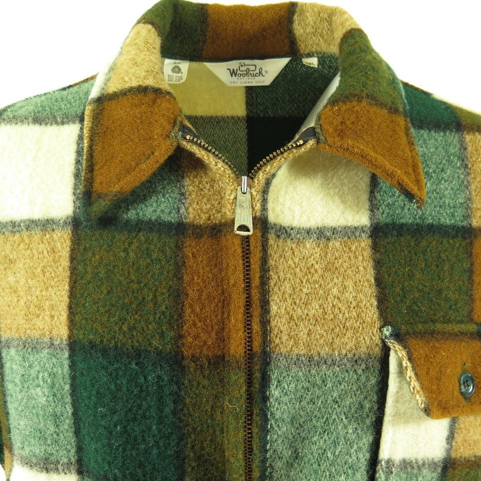 Vintage 60s Woolrich D Pockets Plaid Wool Shirt Jacket XXL | The ...