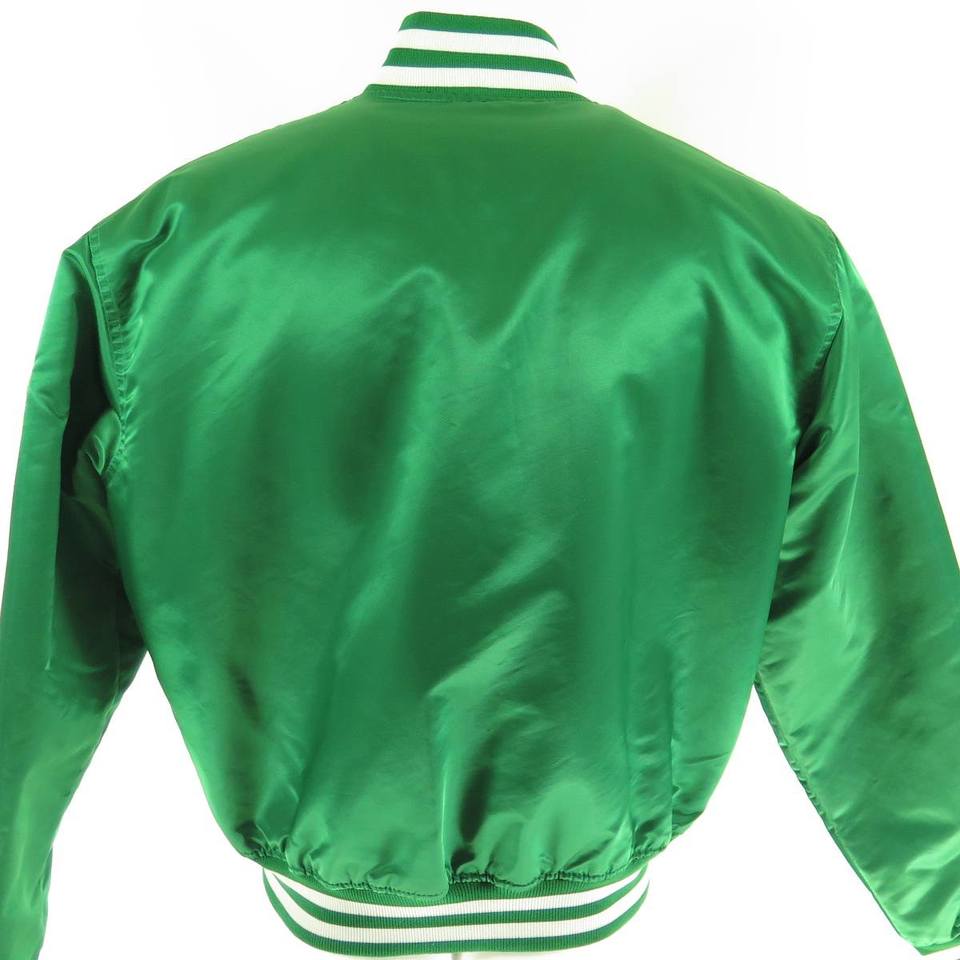Boston Celtics Starter Jacket XL Rare 80s White Satin Vintage 