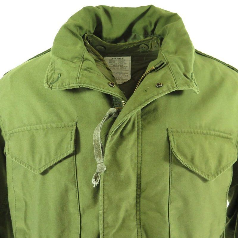 Vintage 80s Alpha Industries M-65 Field Jacket Mens L Additional Liner ...