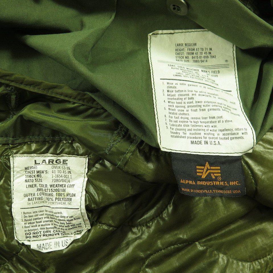 Alpha industries coat clearance cold weather man's field