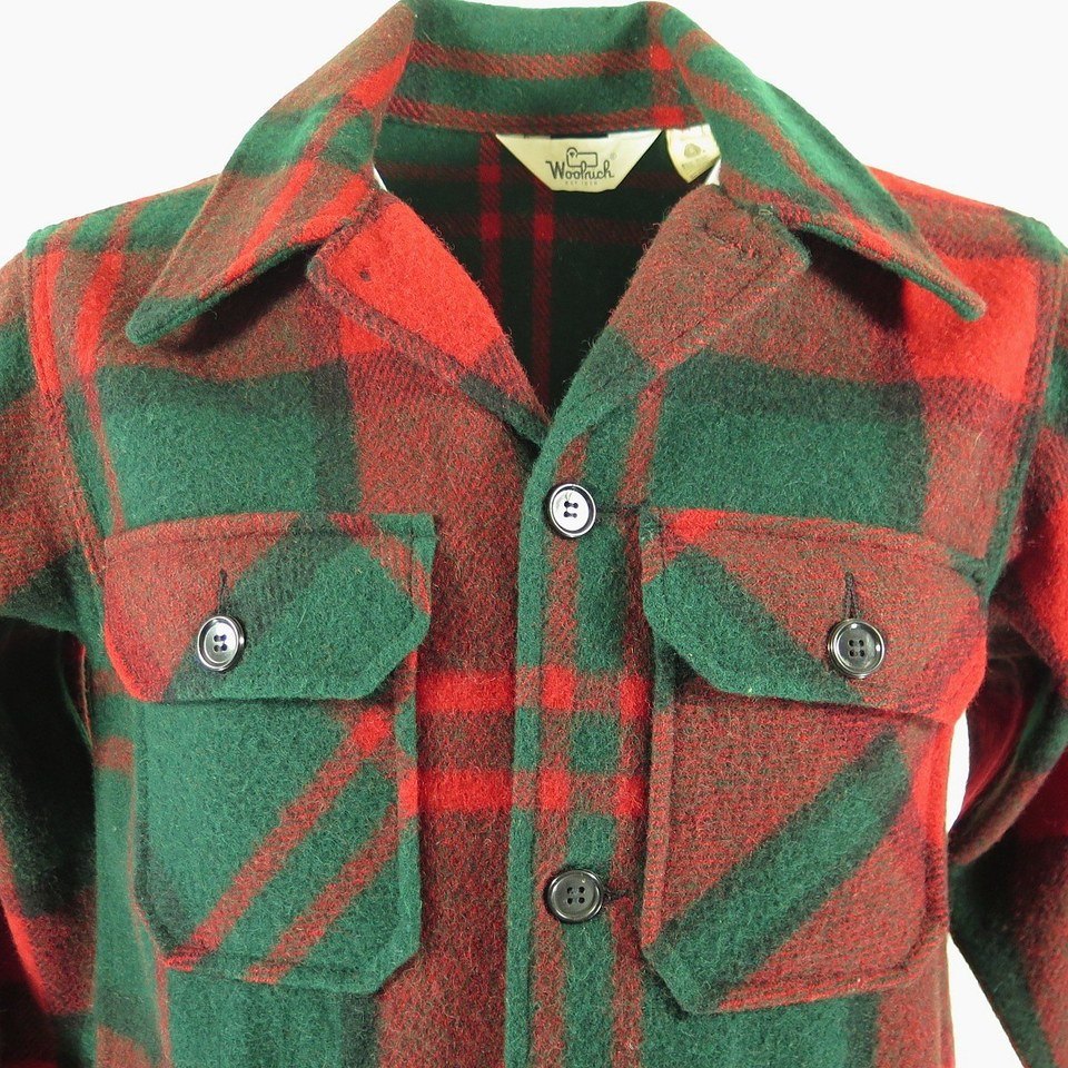 Vintage 60s Woolrich Outdoors Jacket Medium D-Pocket Shirt Deadstock ...