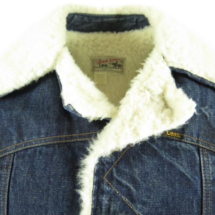 Vintage 70s Lee Storm Rider Denim Jacket Mens M Sherpa Lined Cotton ...