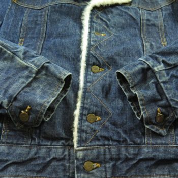 Vintage 70s Lee Storm Rider Denim Jacket Mens M Sherpa Lined Cotton ...