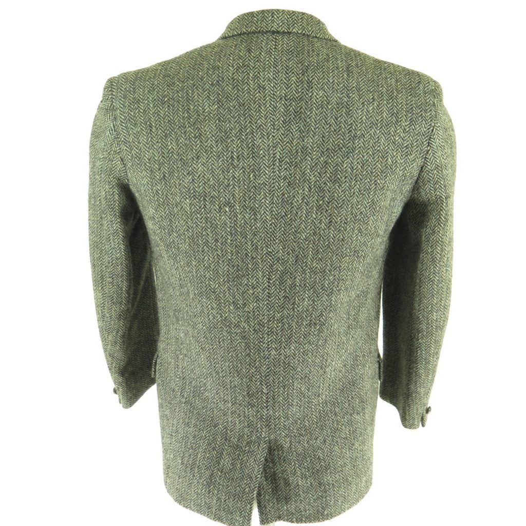 Vtg 50s Harris Tweed Wool Herringbone 3 Button Sport Coat Mens 40 | The ...