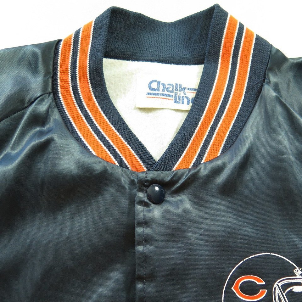 Vintage 80s Chicago Bears Chalk Line Jacket XL NFL Football Ditka Era