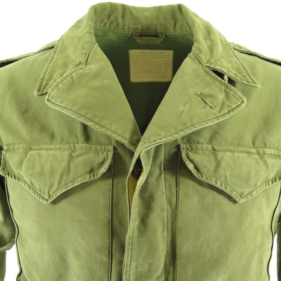 Vintage 40s US Army Field Jacket M-43 Size 38 fits Med WWII Military OG-107  | The Clothing Vault