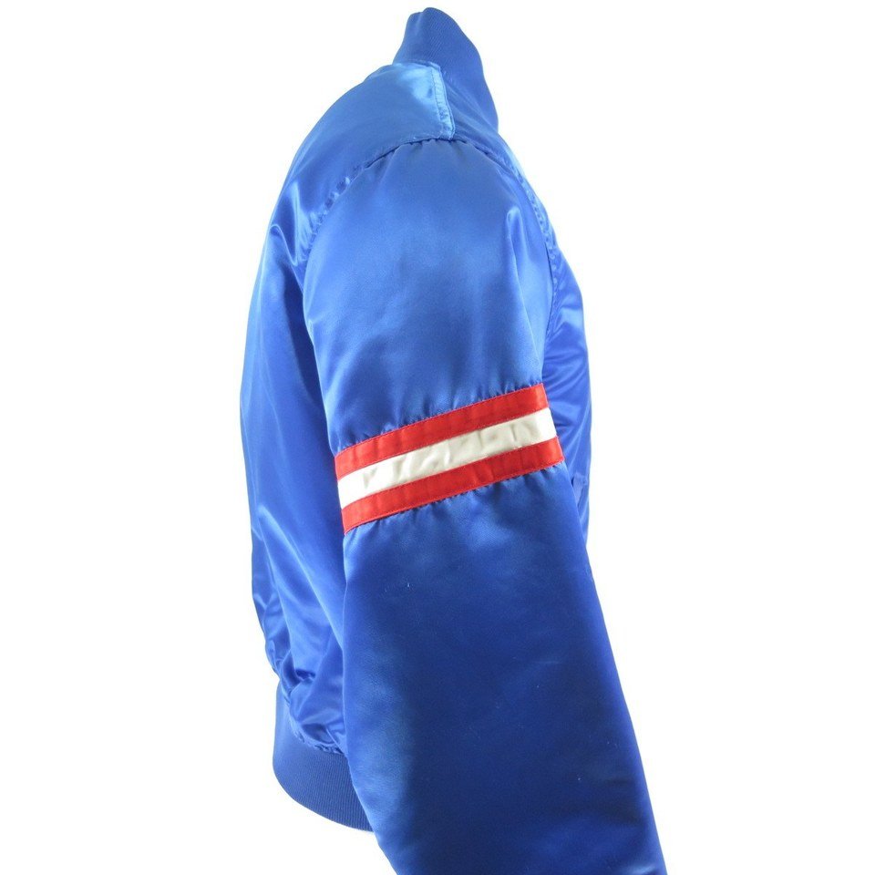 NFL Buffalo Bills Red and Royal Blue Satin Jacket