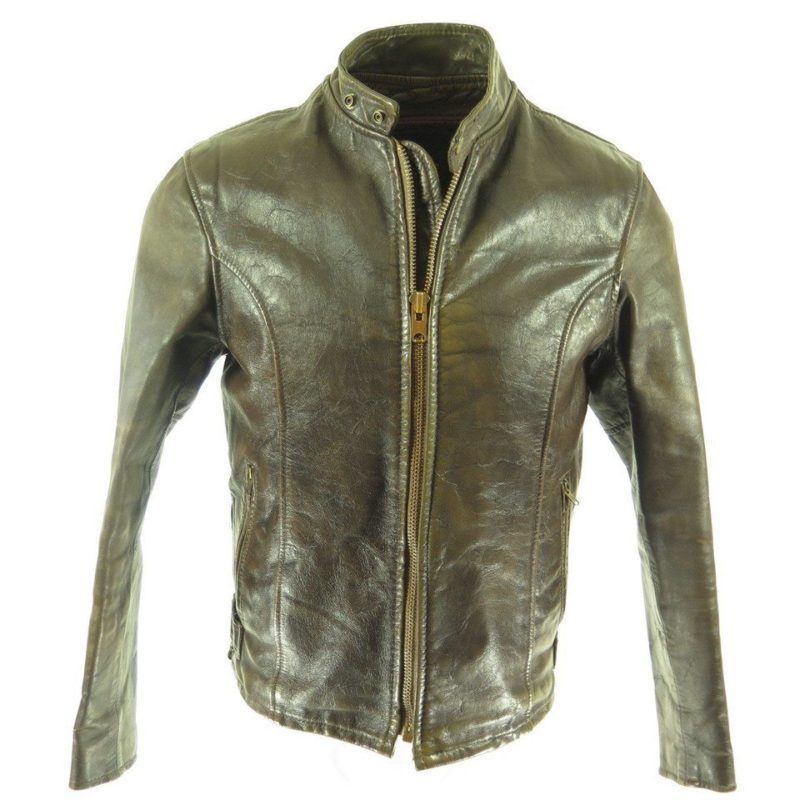 Vintage 60s Lesco Leather Biker Cafe Racer Jacket 40 w Liner | The ...