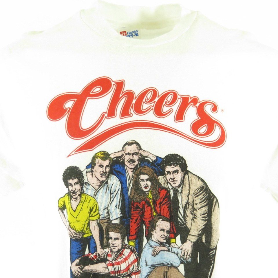 Vintage 90s Hanes Beefy Tee Cheers T-shirt Mens L Deadstock Last