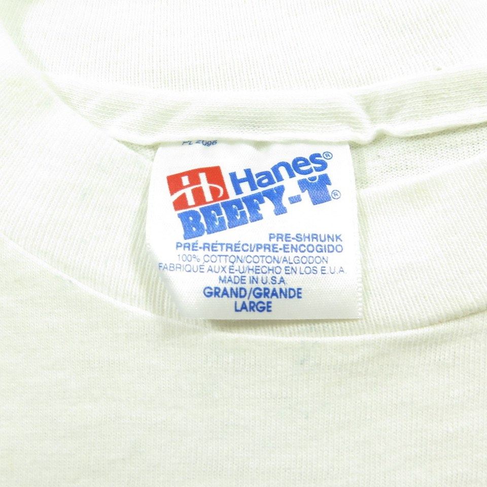 Vintage 90s Hanes Beefy Tee Cheers T-shirt Mens L Deadstock Last Call  Cotton | The Clothing Vault