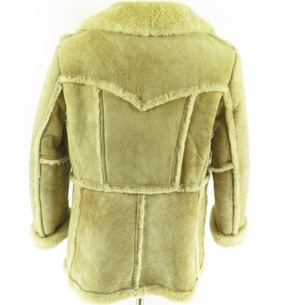 Vtg 70s Marlboro Man Western Sheepskin Shearling Coat 46 | The Clothing ...