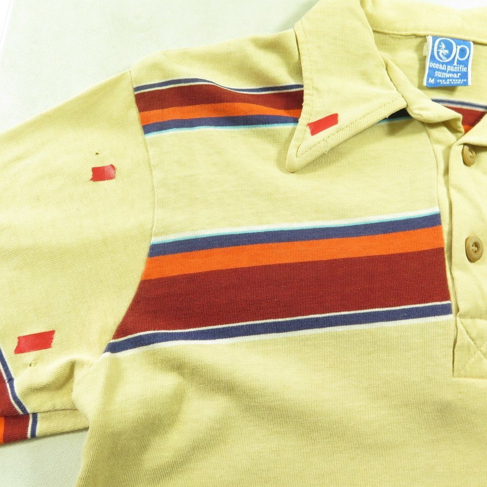 Vtg 70s OP Ocean Pacific Board Stripe Surf Skate Shirt Mens M | The ...