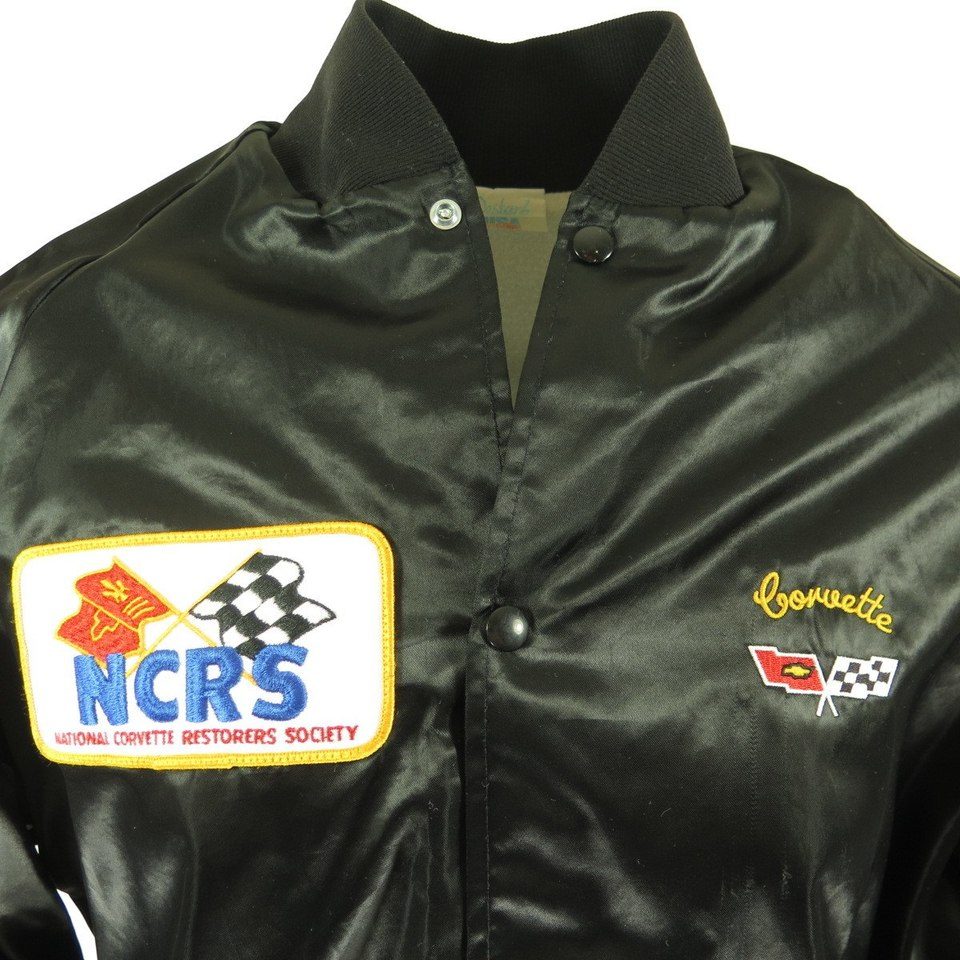 Vintage 80s Corvette Racing Jacket Mens XL National Restorers Society ...