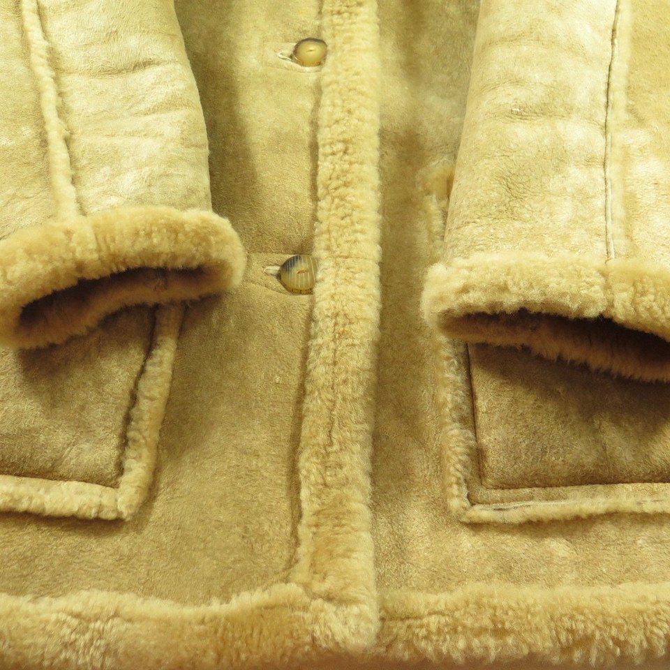 Vtg 80s Sawyer of Napa Sheepskin Shearling Jacket Coat Womens 10 | The ...