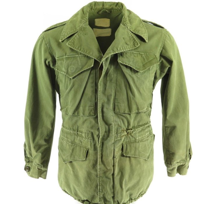 Vintage 50s M-1950 Field Jacket Mens XS Military Army OG 107