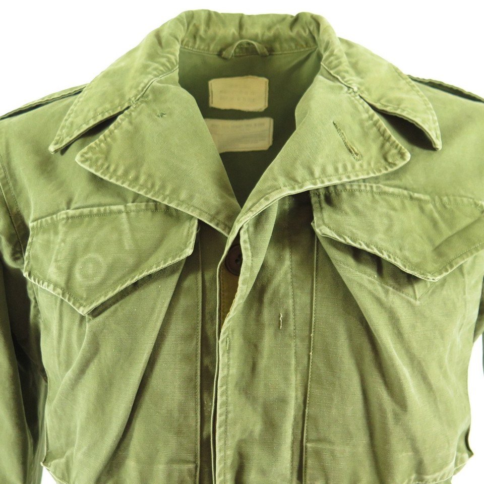 Vintage 50s M-1950 Field Jacket Mens XS Military Army OG 107