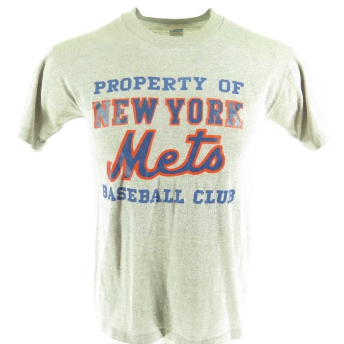Vintage NY METS 70's Jersey Shirt Rare CHAMPION Blue Bar 