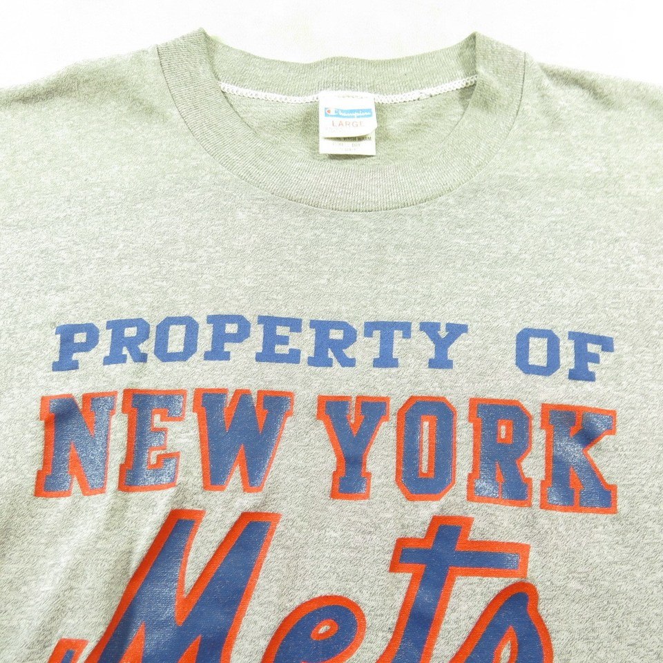 vintage 80s NEW YORK METS CHAMPION T-Shirt MEDIUM/LARGE baseball mlb nyc 