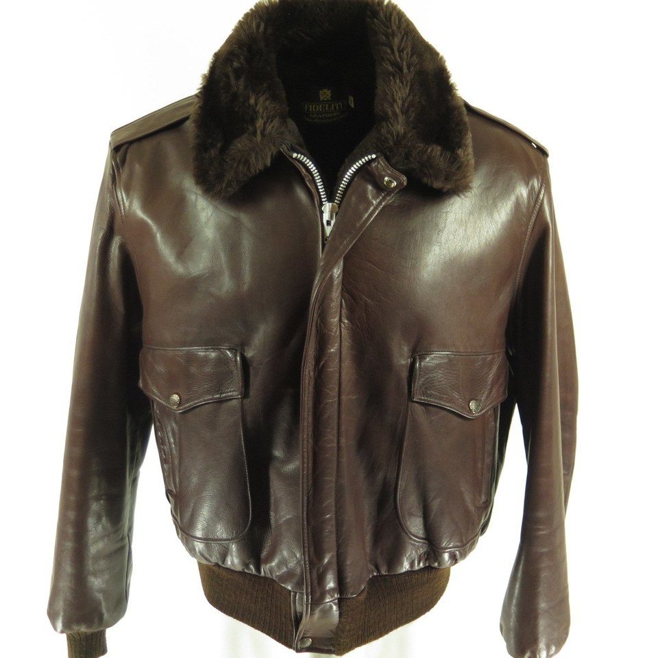 Vintage 60s Fidelity Leathers Brown Motorcycle Leather Jacket 50 | The ...