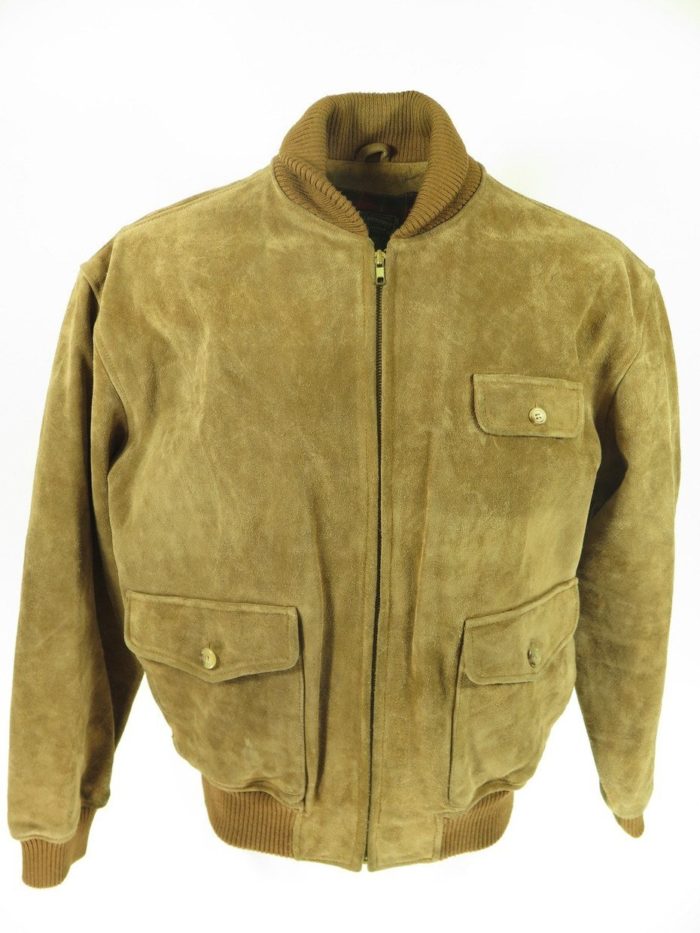 Vintage Polo Country by Ralph Lauren Mens L Suede jacket plaid