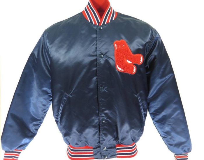 Boston Red Sox Jacket Youth Medium Kids Blue Nike Satin MLB Baseball  Vintage