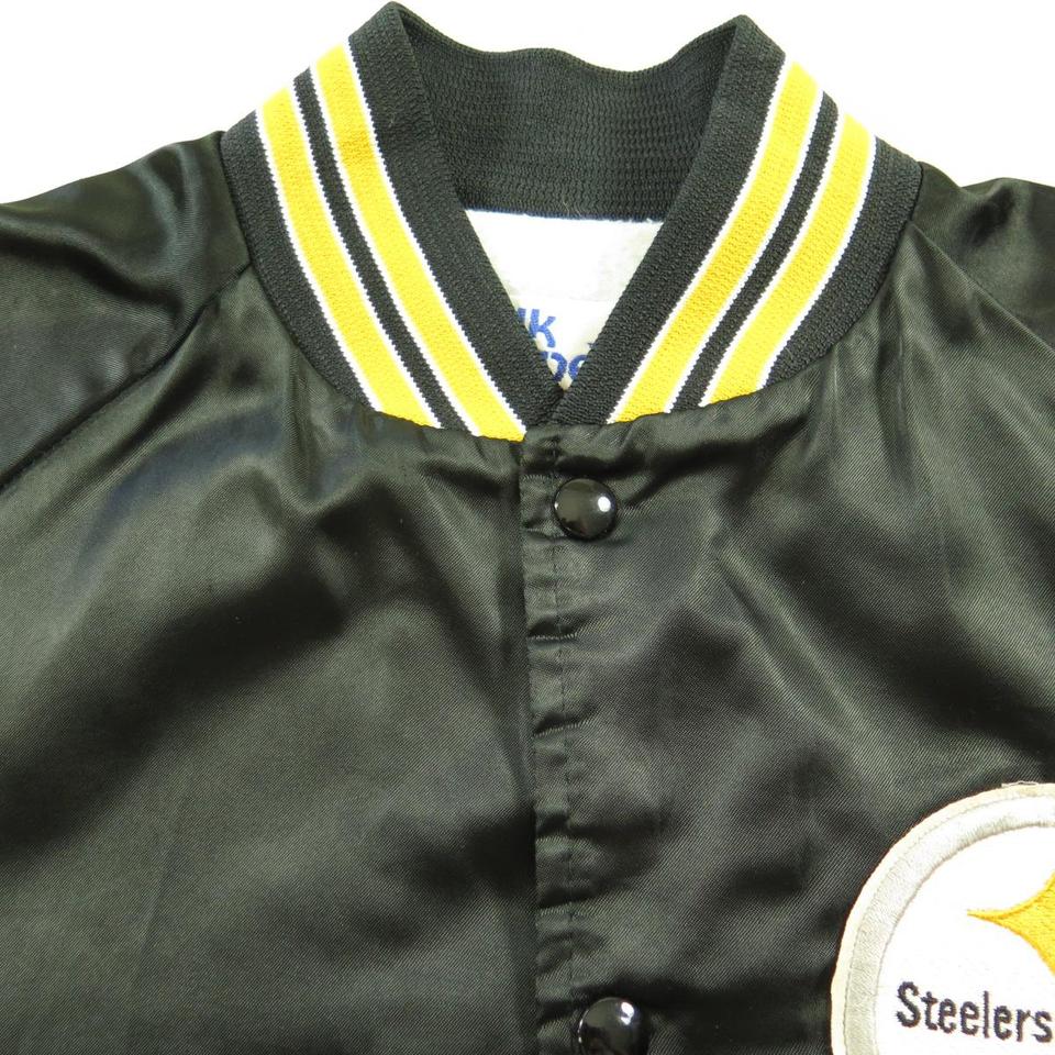 Steelers NFL Nylon Warm Up Jacket Size 18/20 Small Maker Chalk Line USA Collectible