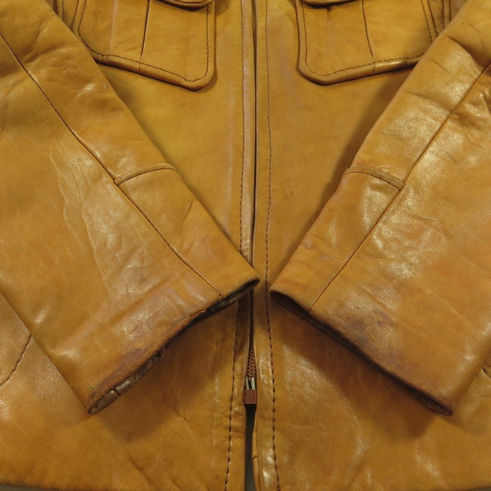 Vintage 80s Europa Genuine Leather Jacket Mens EU 40 USA S Spain