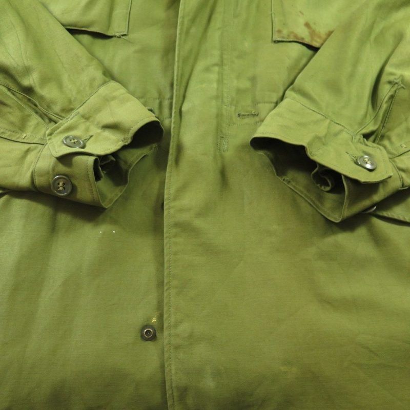 Vintage 50s US Army Field Jacket M-51 OG-107 Large Long Military Sateen ...