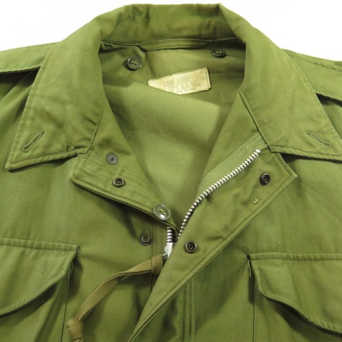 Vintage 50s US Army Field Jacket M-51 OG-107 Large Long Military Sateen ...