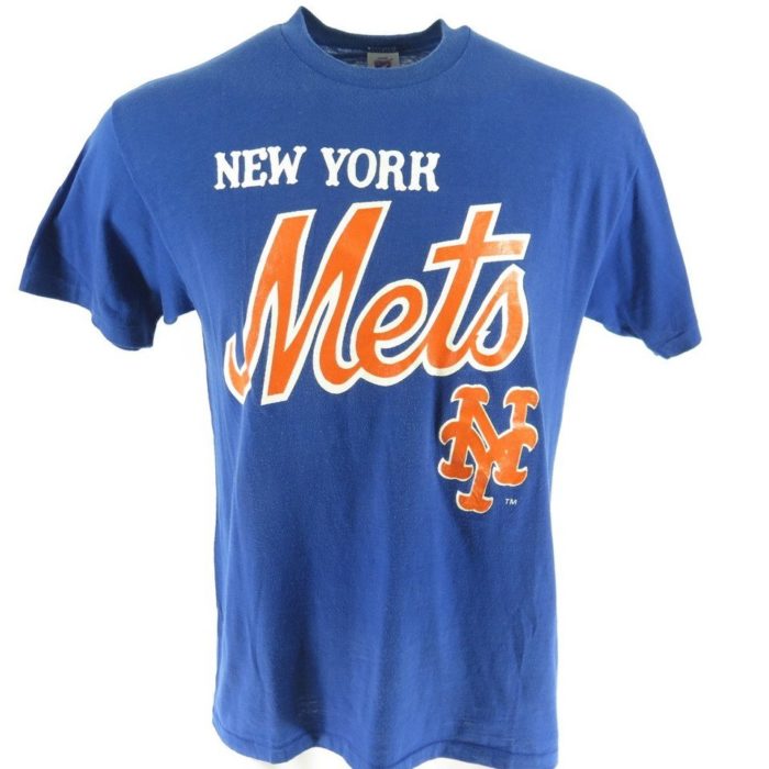 Vintage 80s New York Mets 50/50 T-shirt XL Deadstock Logo 7 MLB Baseball