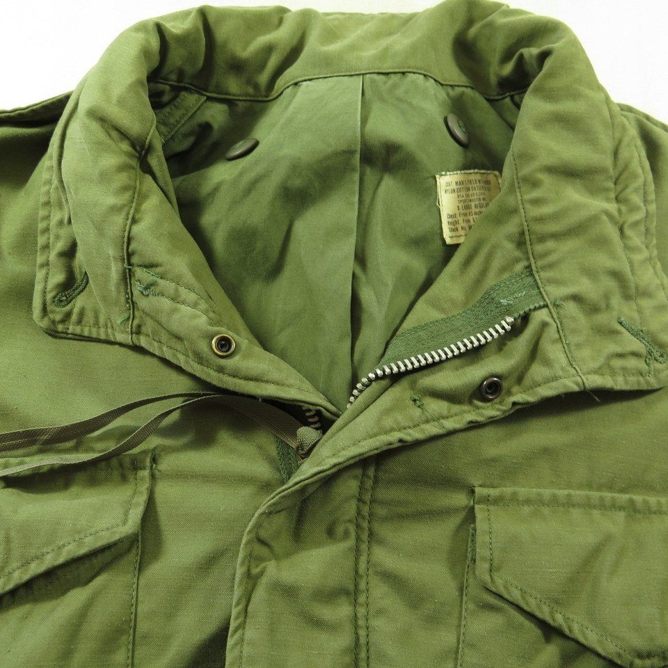 Vintage 60s Vietnam Era M-65 OG-107 Cotton Sateen Field Jacket XL | The ...