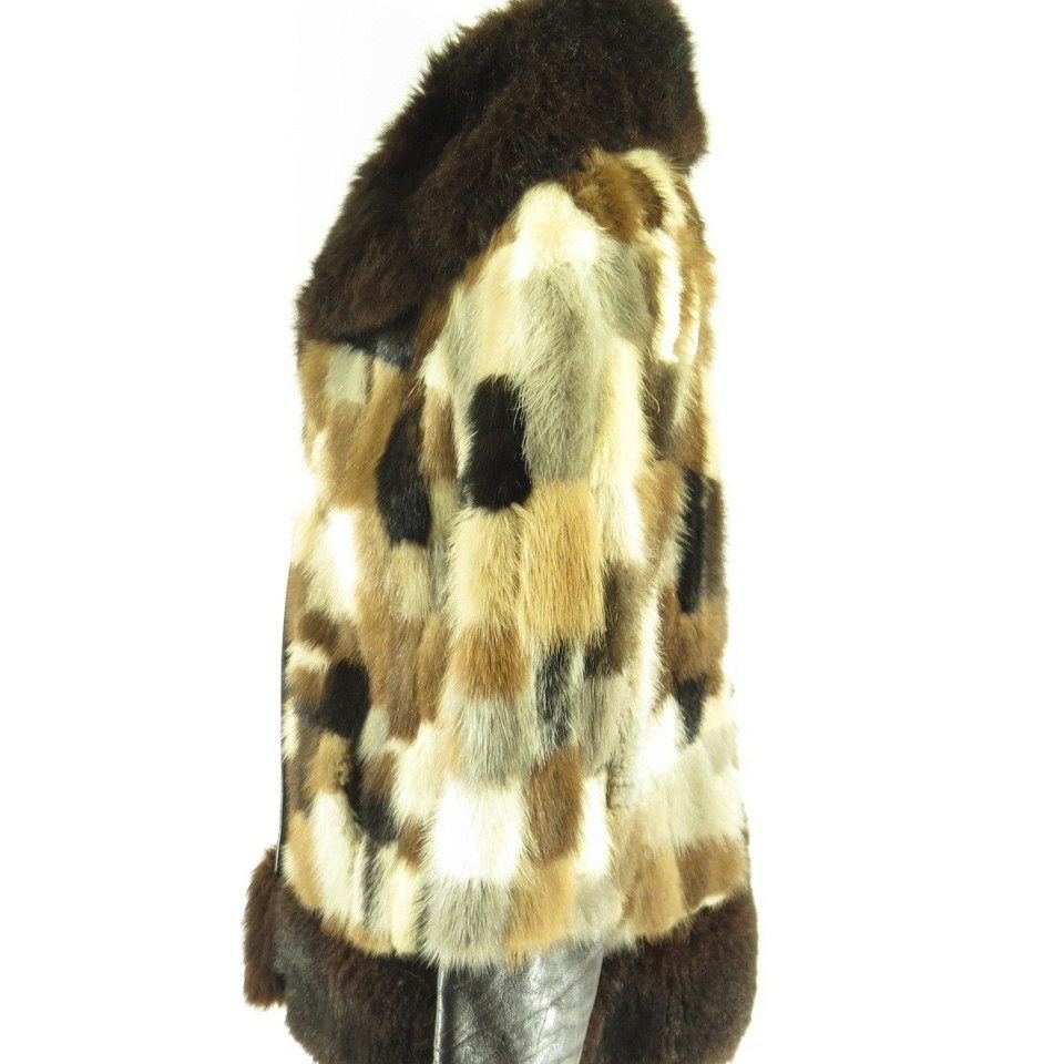 Women's Extremely Unique Designer Vintage Real Mink & Leather Striped – The  Vintage Fur Outlet