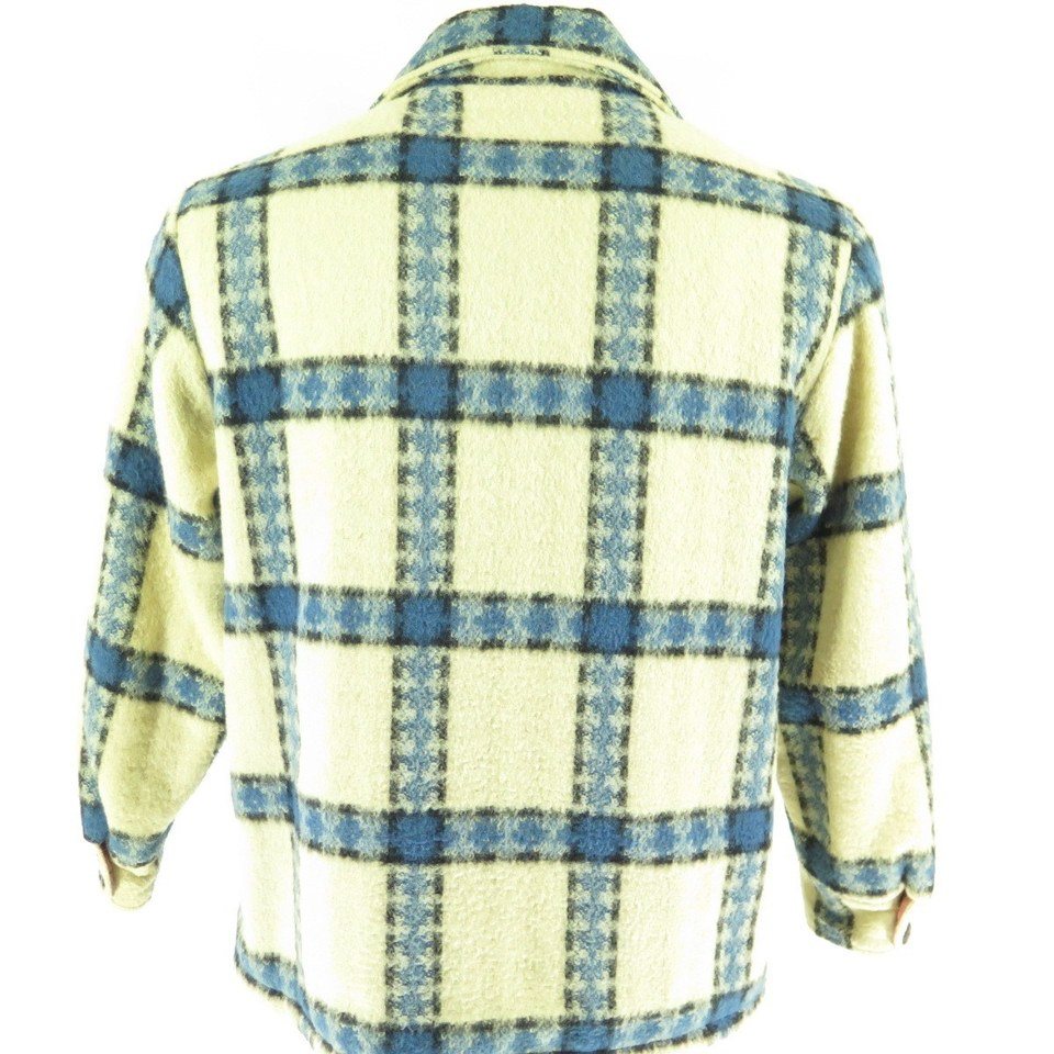 Vintage 70s Towncraft Pennys Plaid Western Wool Jacket Shirt