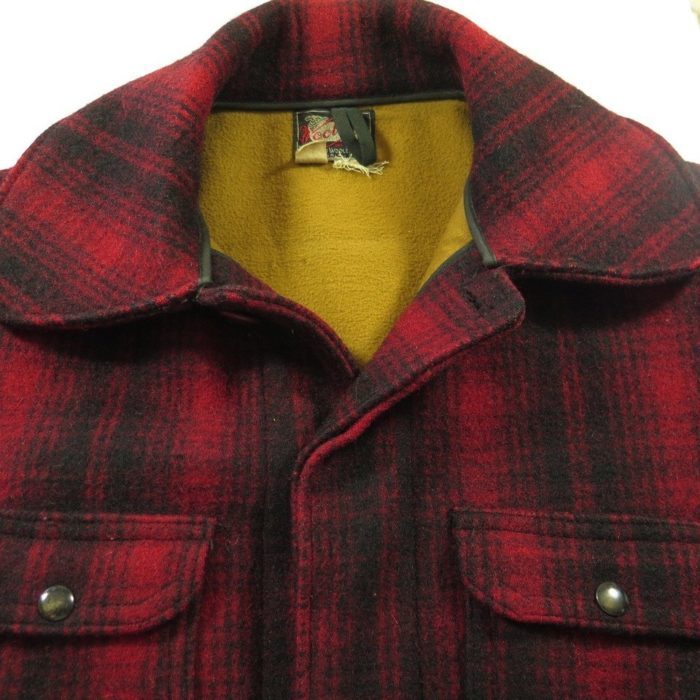 Vintage 40s Woolrich Mackinaw Hunting Jacket 38 Coat Shadow Plaid Wool | The Clothing Vault
